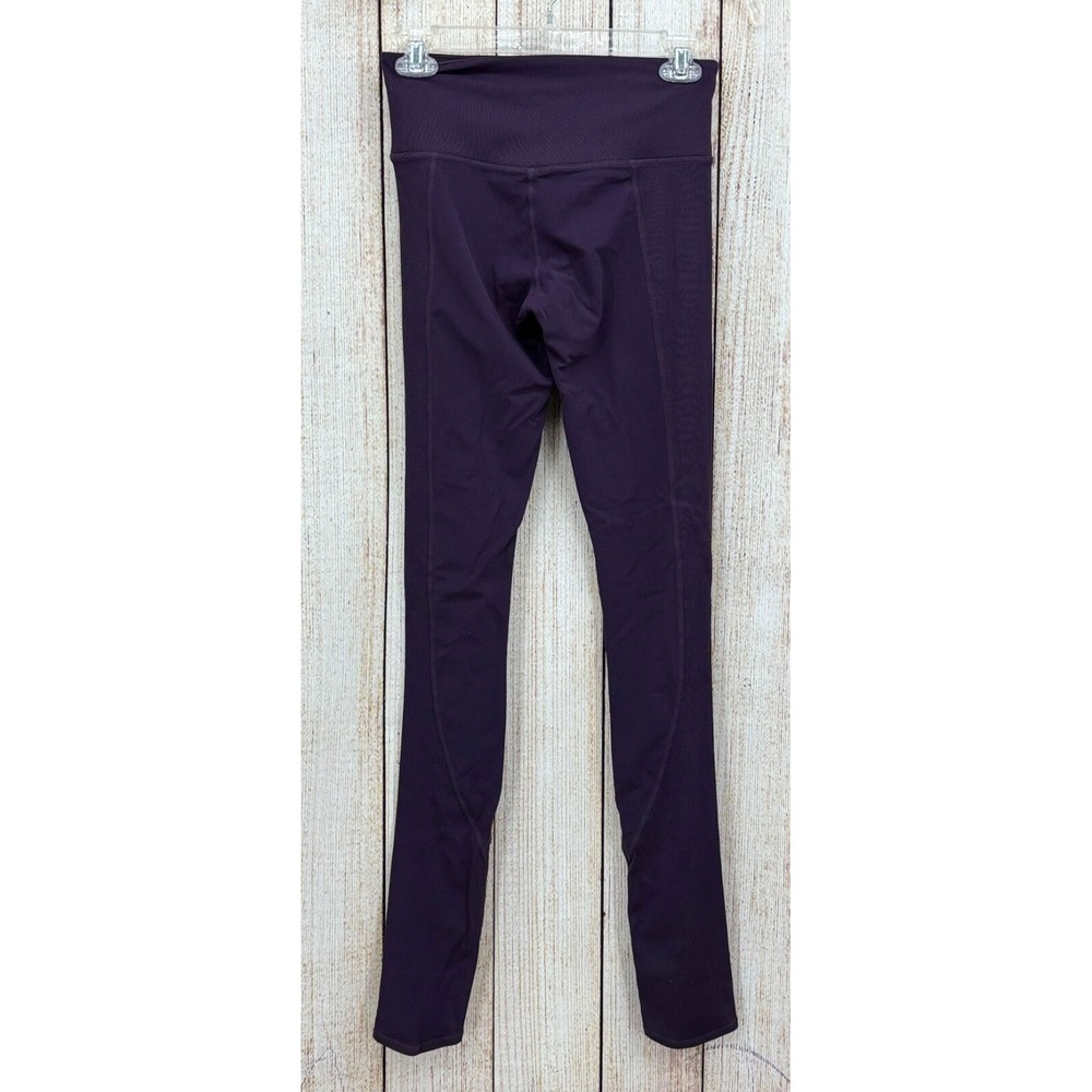 Athleta Elation Purple Leggings Size Extra Small High Rise Ribbed Waistband